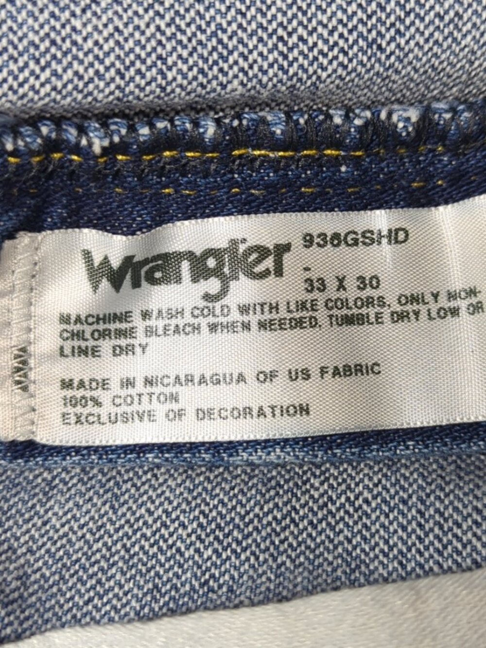 Wrangler George Strait Jeans Men's 33x30 (Actual 32x30) Blue Cowboy Cut Rodeo - Picture 3 of 10